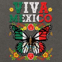 Viva Mexico Mexican Independence Day Butterfly Cotton Canvas Backpack