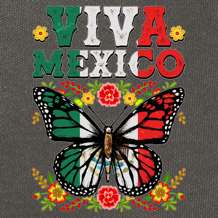 Viva Mexico Mexican Independence Day Butterfly Cotton Canvas Backpack