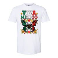 Viva Mexico Mexican Independence Day Butterfly Softstyle CVC T-Shirt