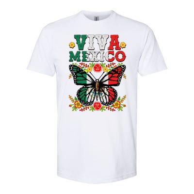 Viva Mexico Mexican Independence Day Butterfly Softstyle® CVC T-Shirt