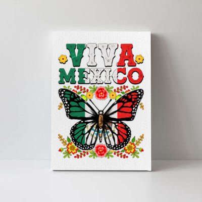 Viva Mexico Mexican Independence Day Butterfly Canvas