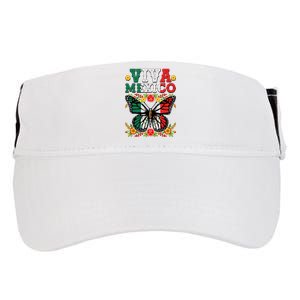 Viva Mexico Mexican Independence Day Butterfly Adult Drive Performance Visor