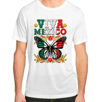 Viva Mexico Mexican Independence Day Butterfly Adult ChromaSoft Performance T-Shirt