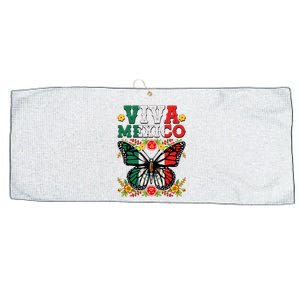 Viva Mexico Mexican Independence Day Butterfly Large Microfiber Waffle Golf Towel