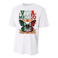 Viva Mexico Mexican Independence Day Butterfly Performance Sprint T-Shirt