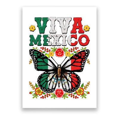 Viva Mexico Mexican Independence Day Butterfly Poster
