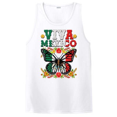 Viva Mexico Mexican Independence Day Butterfly PosiCharge Competitor Tank