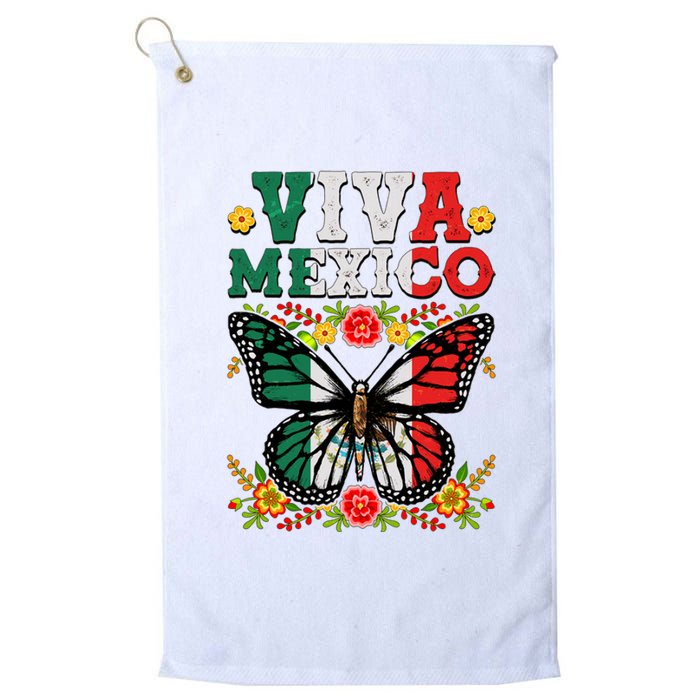 Viva Mexico Mexican Independence Day Butterfly Platinum Collection Golf Towel