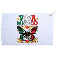 Viva Mexico Mexican Independence Day Butterfly Grommeted Golf Towel