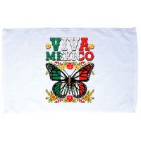 Viva Mexico Mexican Independence Day Butterfly Microfiber Hand Towel