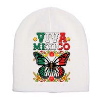 Viva Mexico Mexican Independence Day Butterfly Short Acrylic Beanie