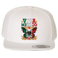 Viva Mexico Mexican Independence Day Butterfly Wool Snapback Cap