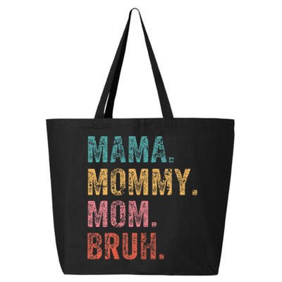 Vintage Mama Mommy Mom Bruh Retro Groovy Funny MotherS Day 25L Jumbo Tote