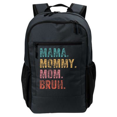 Vintage Mama Mommy Mom Bruh Retro Groovy Funny MotherS Day Daily Commute Backpack