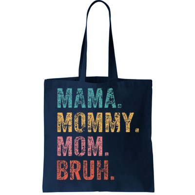 Vintage Mama Mommy Mom Bruh Retro Groovy Funny MotherS Day Tote Bag