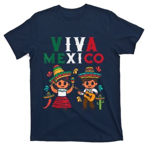 Viva Mexico Maracas Guitar Mexican Independence T-Shirt