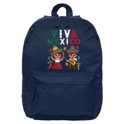 Viva Mexico Maracas Guitar Mexican Independence 16 in Basic Backpack