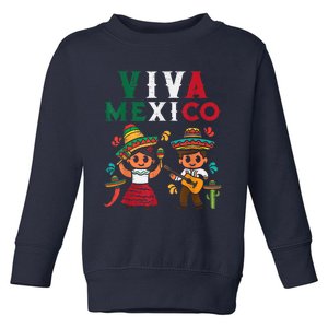 Viva Mexico Maracas Guitar Mexican Independence Toddler Sweatshirt