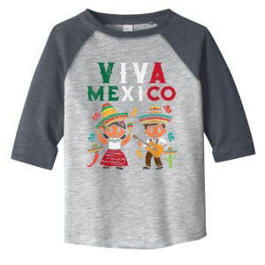 Viva Mexico Maracas Guitar Mexican Independence Toddler Fine Jersey T-Shirt