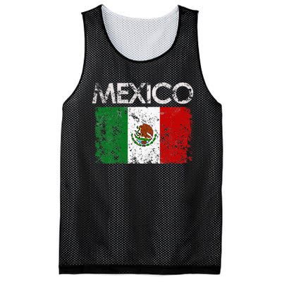 Vintage Mexico Mexican Flag Pride Gift Mesh Reversible Basketball Jersey Tank