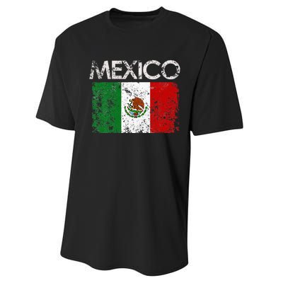 Vintage Mexico Mexican Flag Pride Gift Performance Sprint T-Shirt