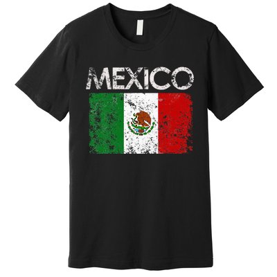 Vintage Mexico Mexican Flag Pride Gift Premium T-Shirt