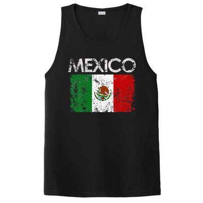 Vintage Mexico Mexican Flag Pride Gift PosiCharge Competitor Tank