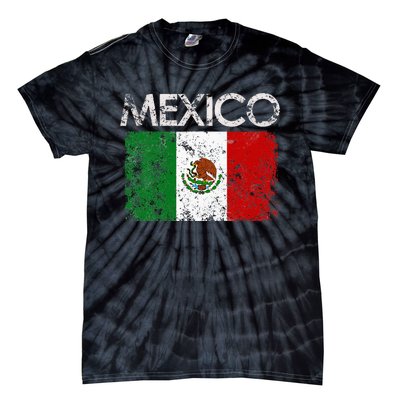 Vintage Mexico Mexican Flag Pride Gift Tie-Dye T-Shirt