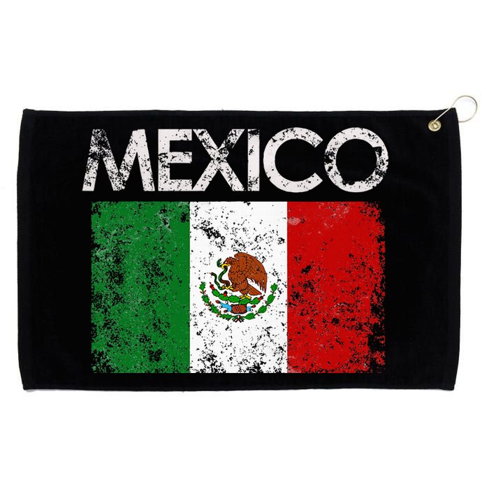 Vintage Mexico Mexican Flag Pride Gift Grommeted Golf Towel