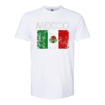 Vintage Mexico Mexican Flag Pride Gift Softstyle CVC T-Shirt