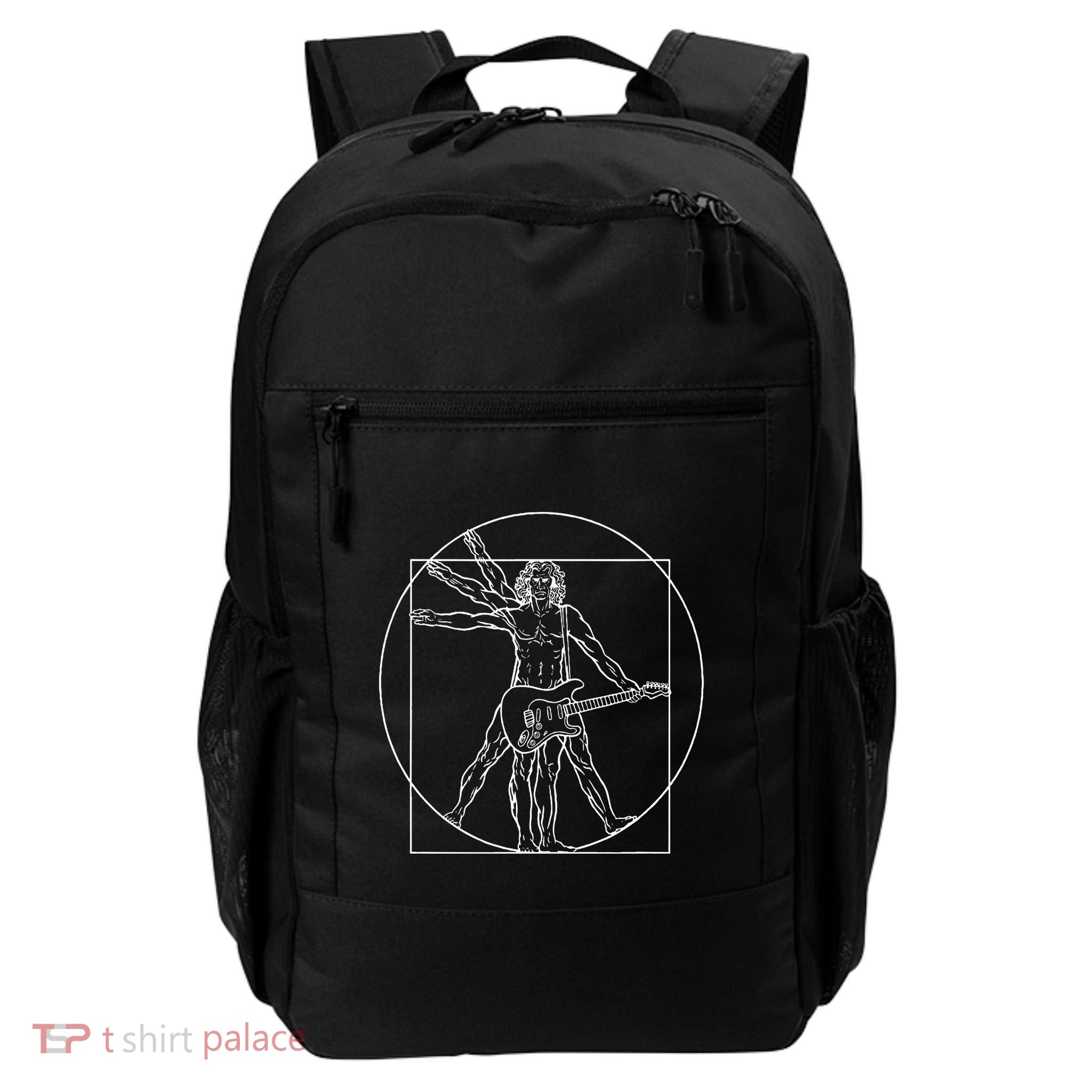 Vitruvian Man Music Electric Guitar Rock Music Daily Commute Backpack