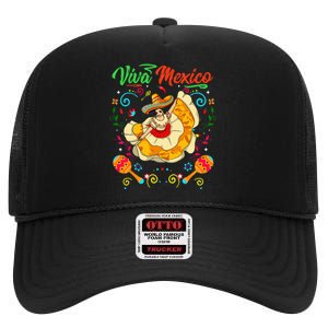 Viva Mexico Mexican independence day I Love Mexico High Crown Mesh Back Trucker Hat