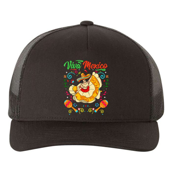 Viva Mexico Mexican independence day I Love Mexico Yupoong Adult 5-Panel Trucker Hat