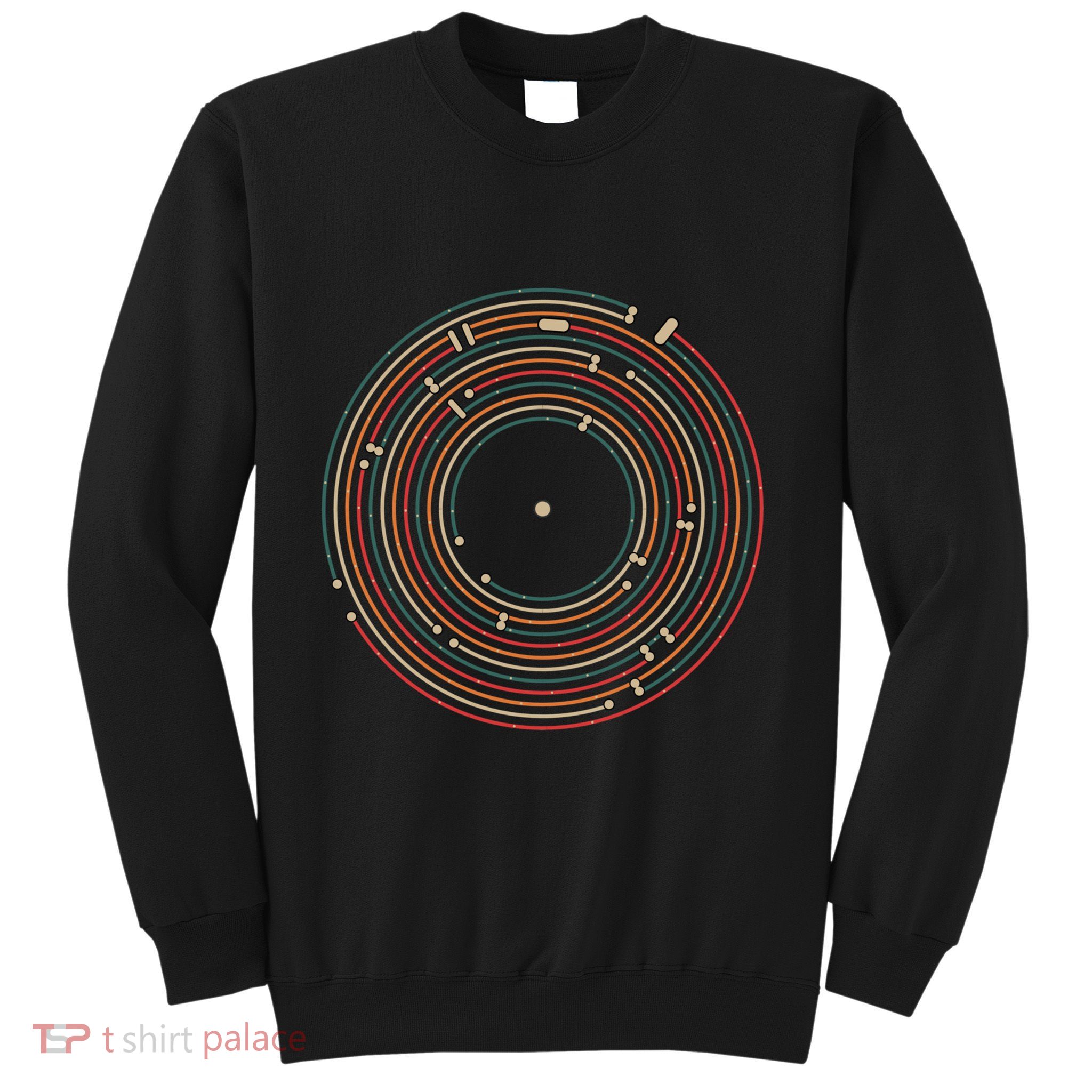 Vinyl Music Metro Record Map Labyrinth Sweatshirt