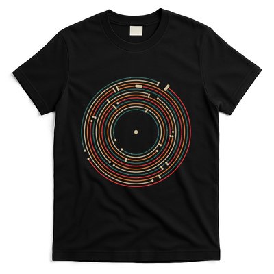 Vinyl Music Metro Record Map Labyrinth T-Shirt
