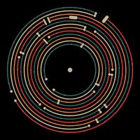 Vinyl Music Metro Record Map Labyrinth Drawstring Bag