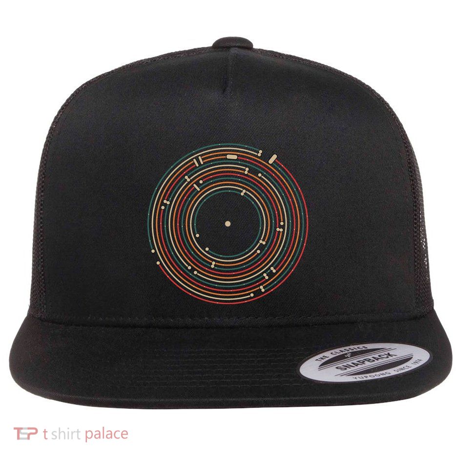Vinyl Music Metro Record Map Labyrinth Flatbill Hat