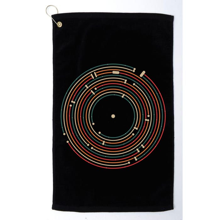 Vinyl Music Metro Record Map Labyrinth Golf Towel