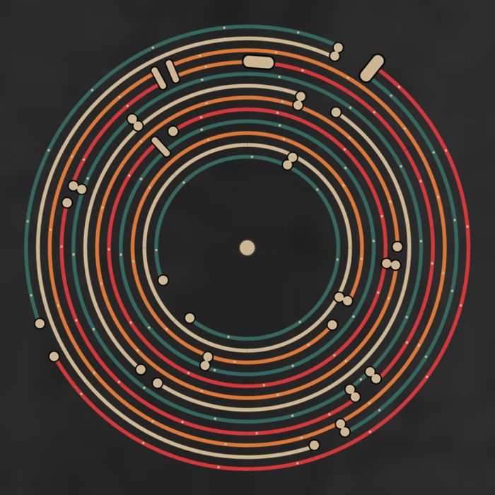 Vinyl Music Metro Record Map Labyrinth Golf Towel