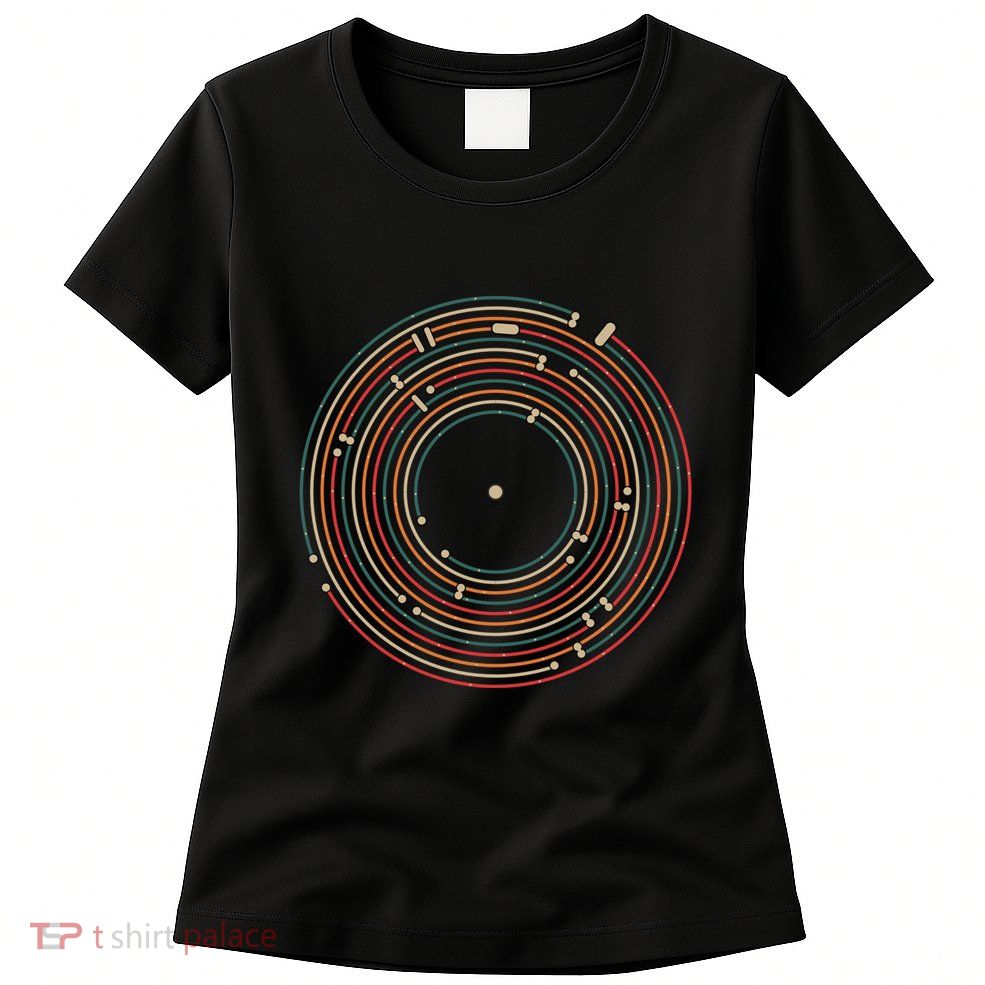 Vinyl Music Metro Record Map Labyrinth Womens T-Shirt