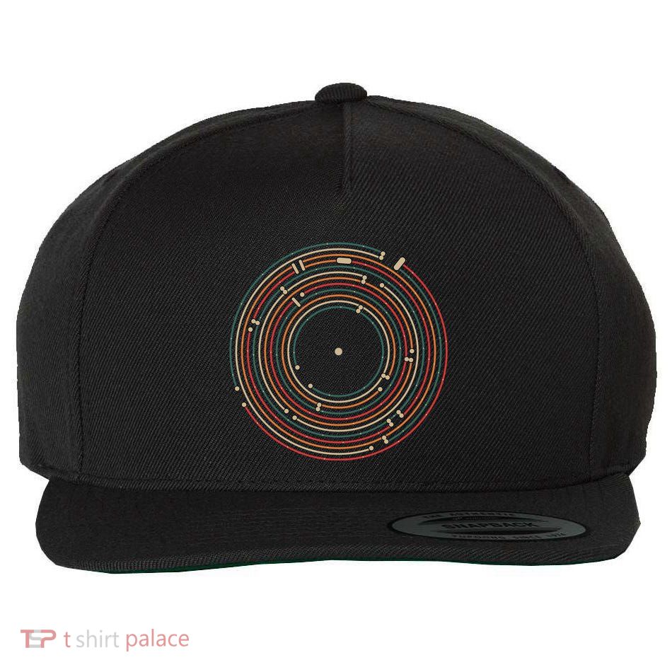 Vinyl Music Metro Record Map Labyrinth Wool Snapback Cap