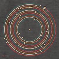 Vinyl Music Metro Record Map Labyrinth Vector Backpack