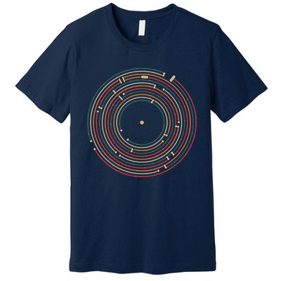 Vinyl Music Metro Record Map Labyrinth Premium T-Shirt