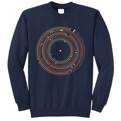 Vinyl Music Metro Record Map Labyrinth Tall Sweatshirt