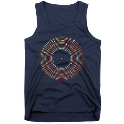 Vinyl Music Metro Record Map Labyrinth Tank Top