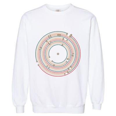 Vinyl Music Metro Record Map Labyrinth Garment-Dyed Sweatshirt