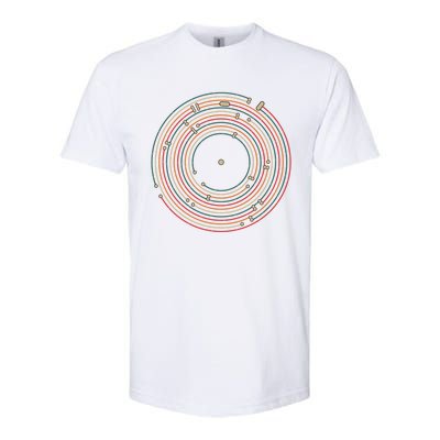 Vinyl Music Metro Record Map Labyrinth Softstyle CVC T-Shirt