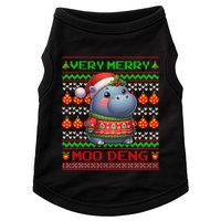 Very Merry Moo Deng Christmas Cute Hippo Moo Deng Doggie Tank