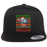 Very Merry Moo Deng Christmas Cute Hippo Moo Deng Flat Bill Trucker Hat