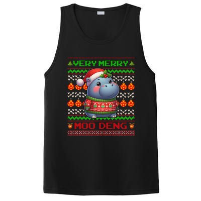 Very Merry Moo Deng Christmas Cute Hippo Moo Deng PosiCharge Competitor Tank